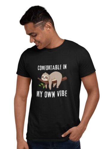 Comfortable in My Own Vibe Graphic Tee – Pure Cotton Unisex T-Shirt by Kalavesh | Chill Mood DTF Print
