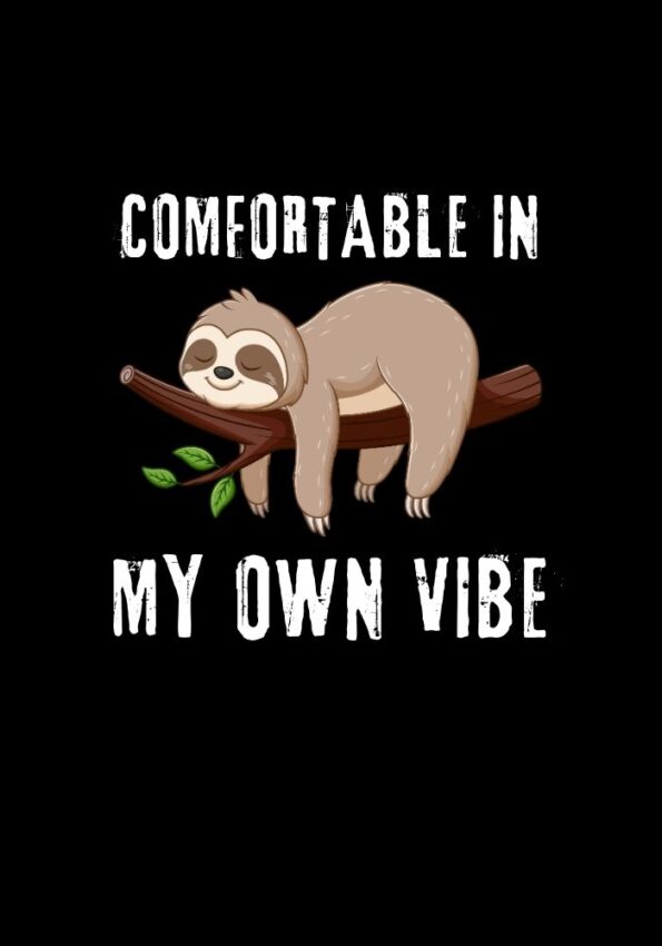 Comfortable in My Own Vibe Graphic Tee – Pure Cotton Unisex T-Shirt by Kalavesh | Chill Mood DTF Print