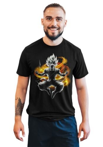 goku power t shirt black
