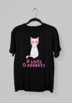 Kalavesh 9 Lives 0 Regrets Cat Lover T-Shirt | Funny Cat Graphic Tee for Men & Women
