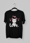 Kalavesh LOVE Cat T-Shirt | Cute Cat Lover Graphic Tee for Men & Women