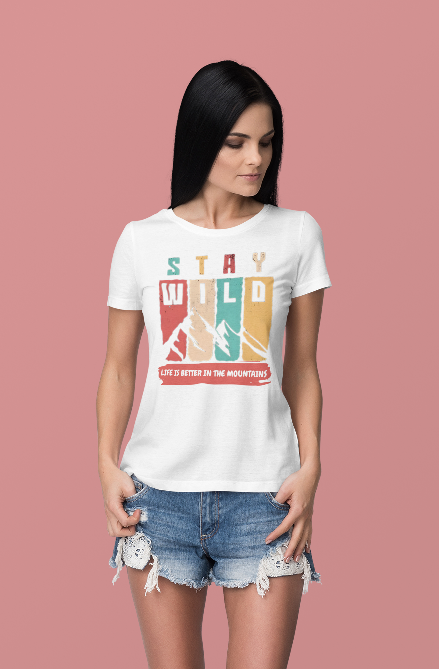 Stay Wild Unique graphic print tshirt for women by kalavesh (5)