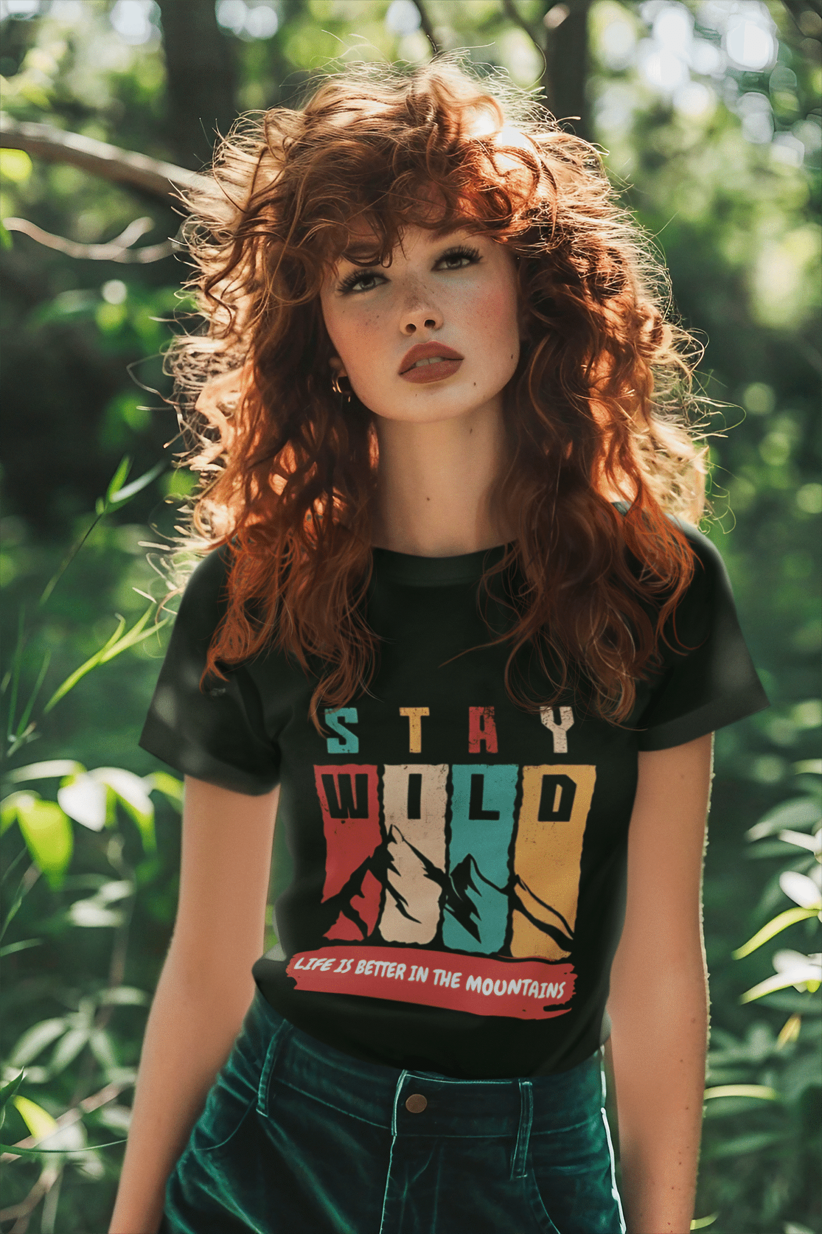 Stay Wild Unique graphic print tshirt for women by kalavesh (6) Stay Wild t-shirt for women,