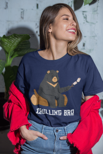 Teddy-bear-or-bear-tshirt-designs-for-women-by-Kalavesh-Chilling-bro-graphic-tshirt