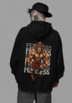 Kalavesh Fearless Hanuman Black Oversized Hoodie