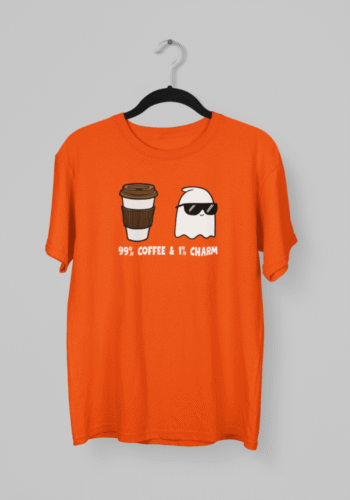 Kalavesh 99% Coffee & 1% Charm T-Shirt – Funny Cotton Graphic Tee