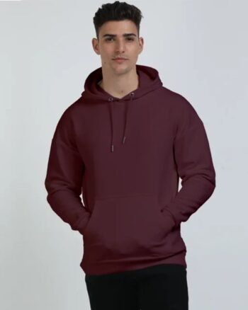 Kalavesh Mehroon Acid Wash Hoodie