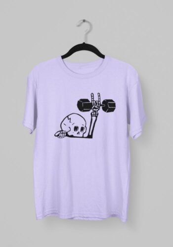 Kalavesh Gym T-Shirt – Bold Fitness Cotton Tee with Dumbbells