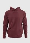 Kalavesh Mehroon Hoodie – Plain Cotton Regular Fit Unisex Hoodie (S-XXL)