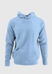 Kalavesh Light Blue Hoodie – Soft Plain Cotton Regular Fit Hoodie (S-XXL)